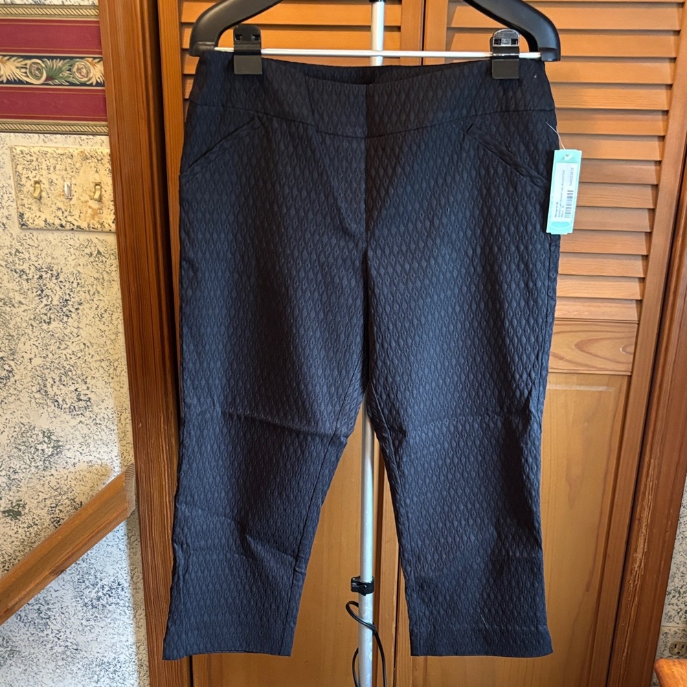 Margaret M Bobbie Capri Straight Leg Jacquard Pant Size XL